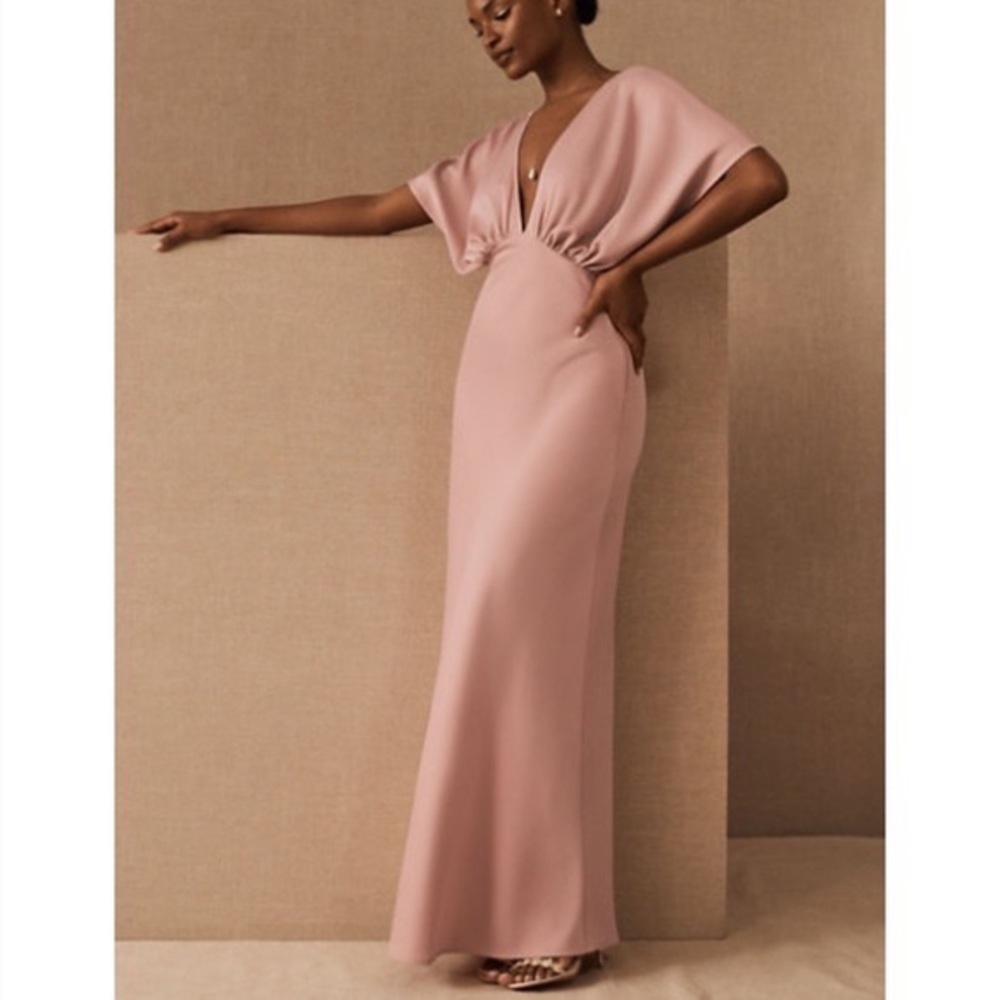 BHLDN Leila satin charmeuse maxi dress